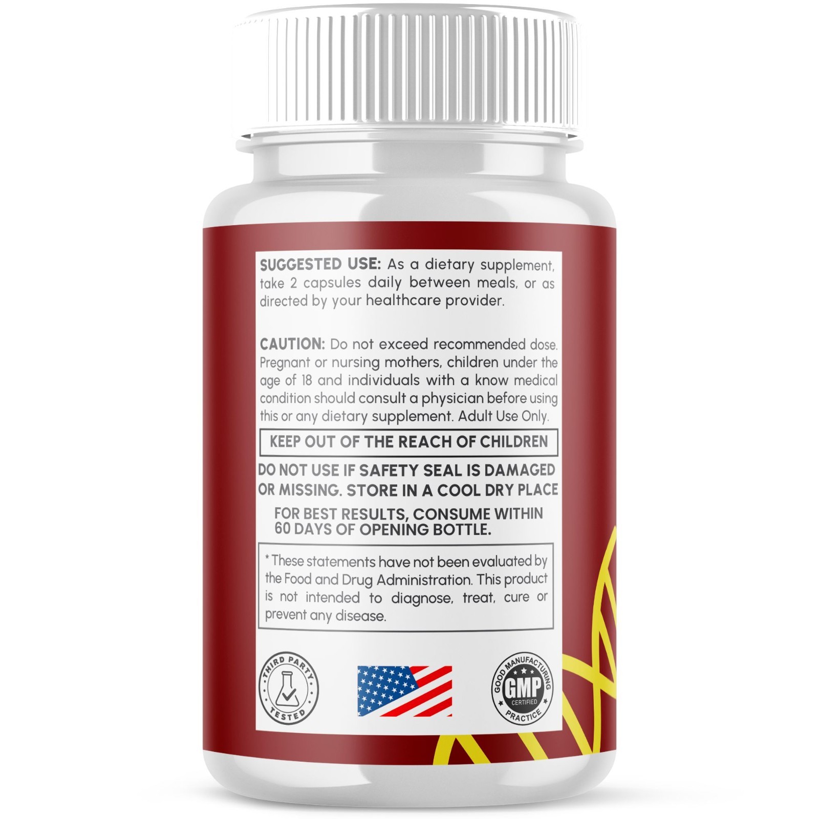 (1 Pack) Gluco Health Advanced Blood Support Supplement GlucoHealth 60 Capsules