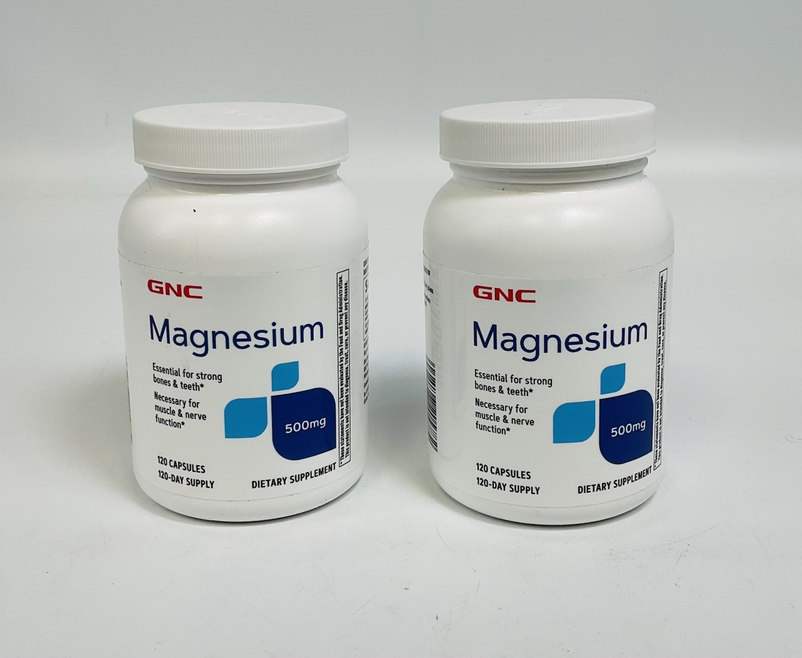 2-Pack GNC Magnesium 500mg Capsules – 240 count *EXP 04/2028*