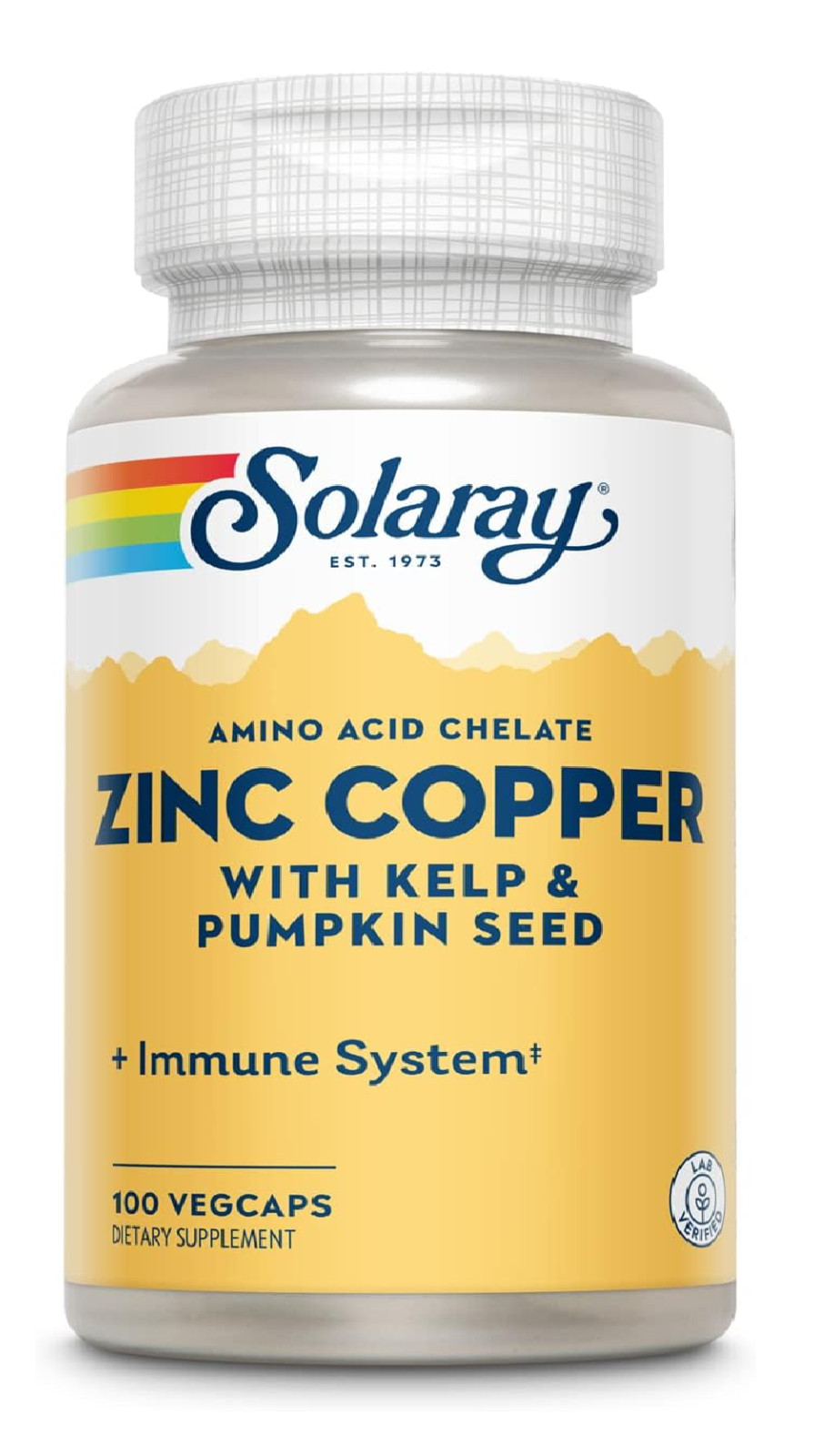 SOLARAY Zinc Copper Amino Acid Chelate – Immune Support Supplement w/Chelated Zi