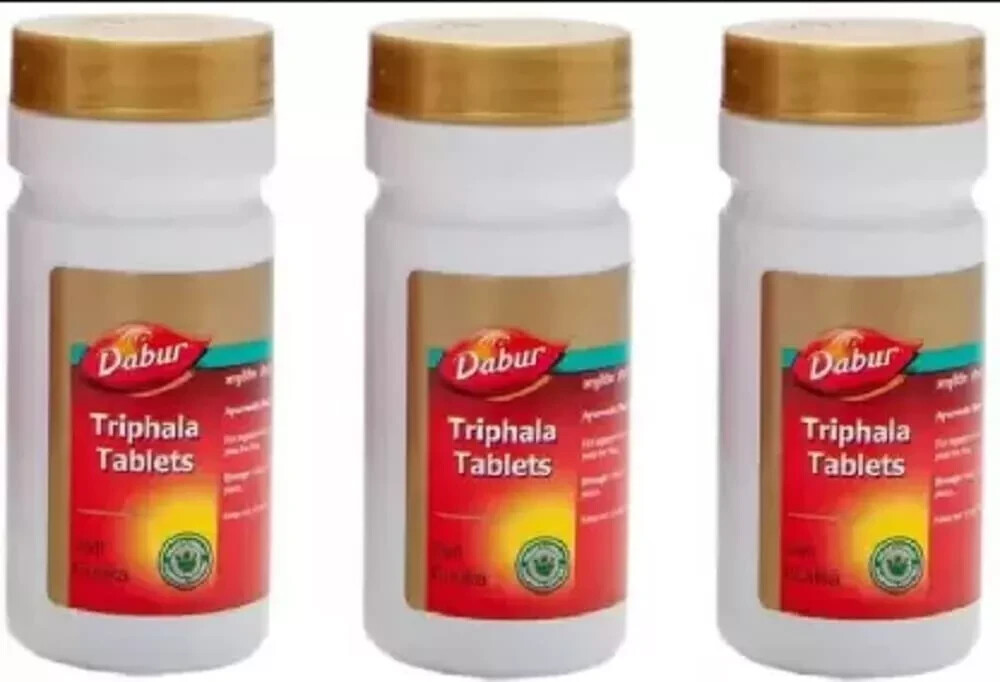 Dabur Triphala 60 Tablets (Pack of 3, Total 180 Tabs) | Constipation & Digestion