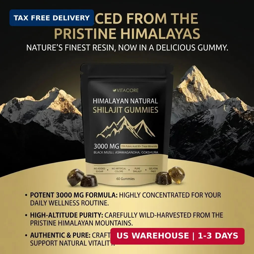 vitacoreHimalayan Shilajit Gummies for Men & Women 60 Count (Pack of 1), 1pc