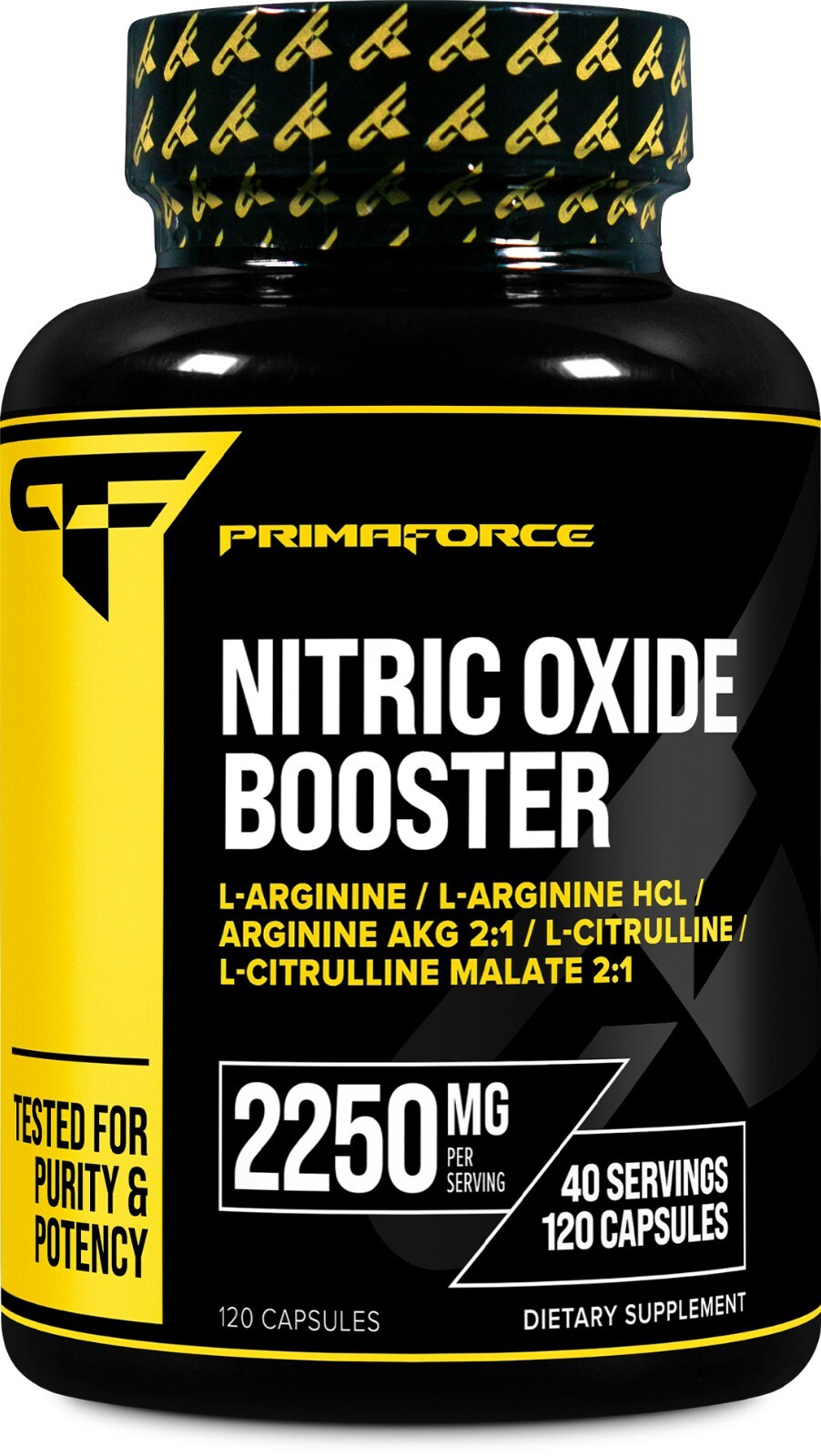 PrimaForce Nitric Oxide Booster (120 Capsules, 40 Servings/2250 mg Per Serving)