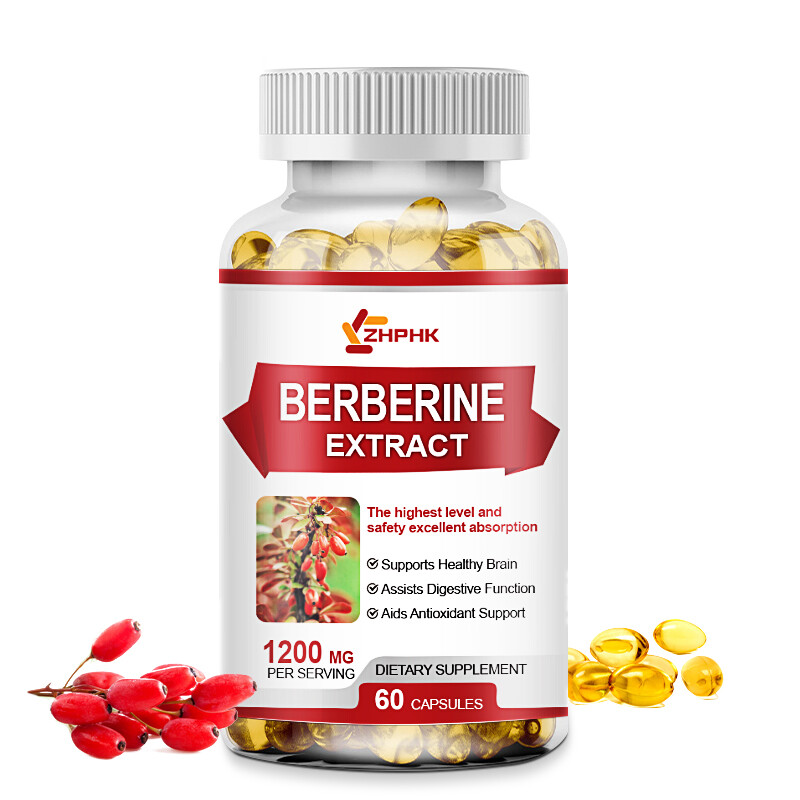 100% Pure Berberine HCL Softgels 1200mg, Healthy Cholesterol, Anti-inflammatory
