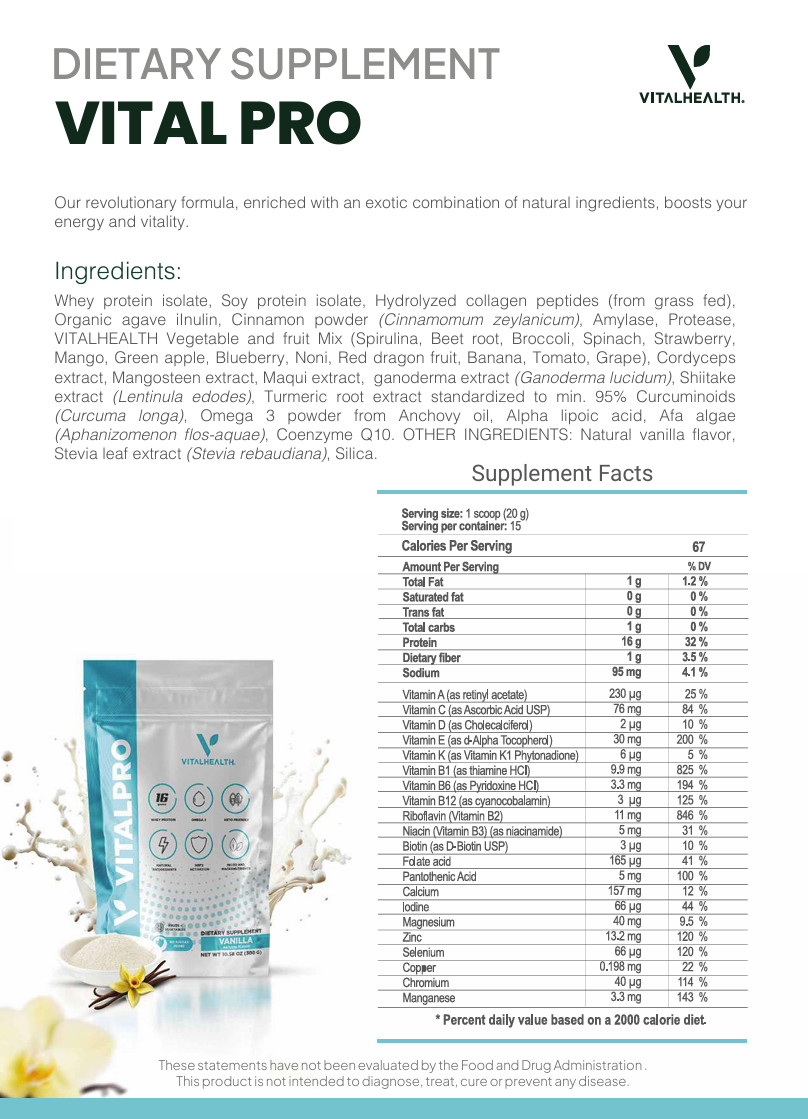 VITAL PRO with Vitamins, Minerals and Botanicals 10.6oz (300g)