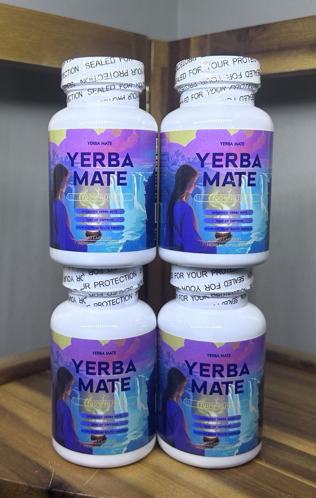 4 X Yerba Mate Extract 240 Capsules Total Natural Energy & Focus – Exp 08/2028