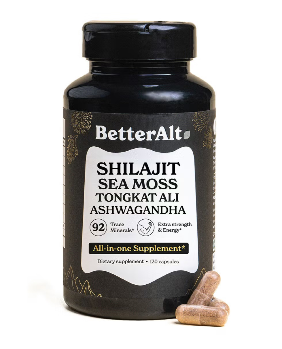 92 Minerals Shilajit Sea Moss BetterAlt 120 Caps Ashwagandha Supplement—