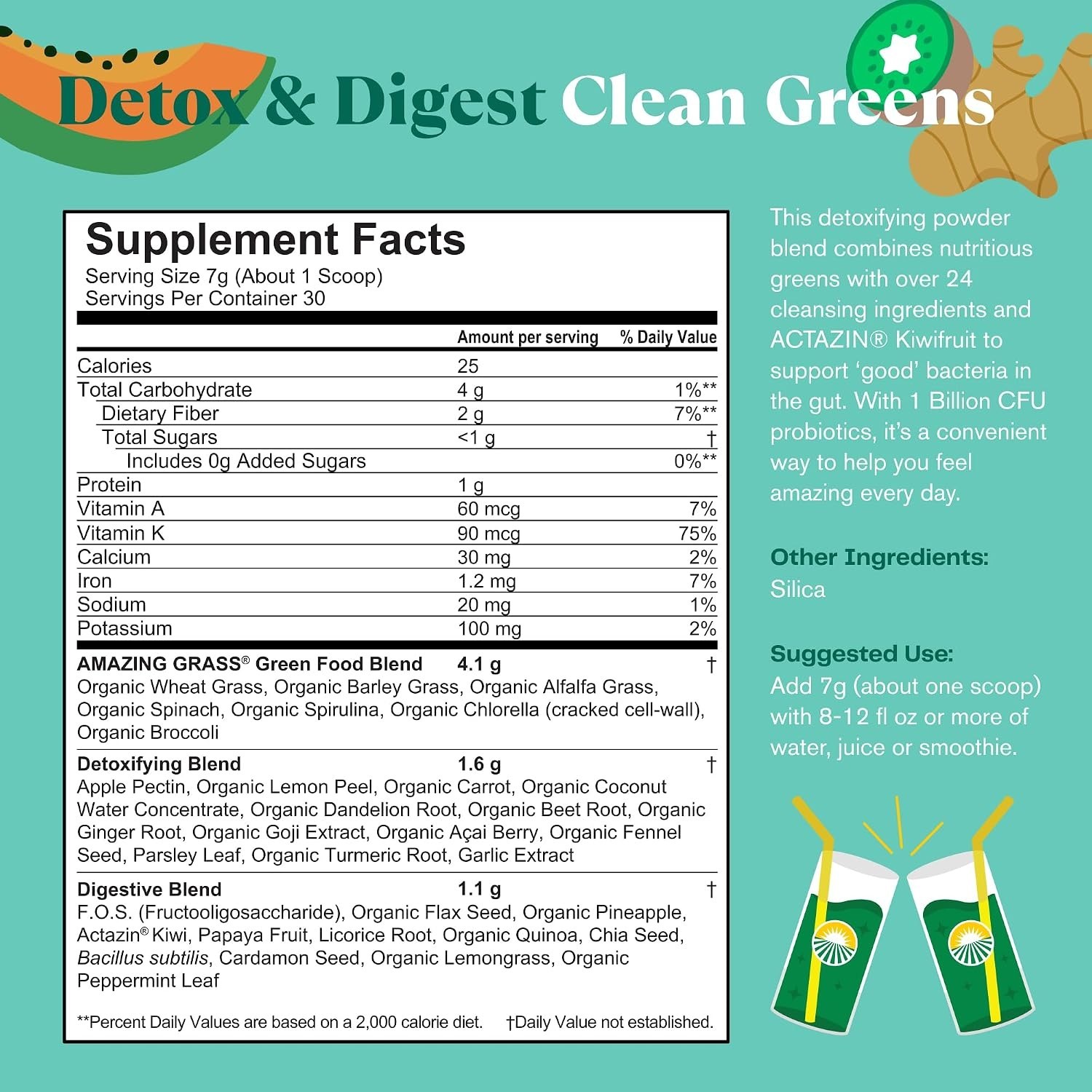 Super Greens Detox Powder – 30 Servings of Nourishing Digestive Support