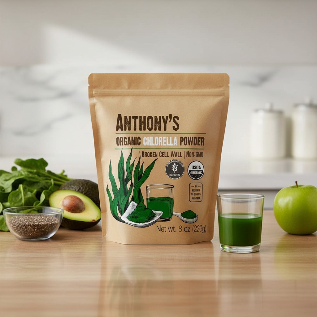 Anthony’s Organic Chlorella Powder, 8 oz, Non GMO, Gluten Free, Broken Cell Wall