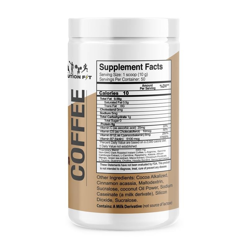 Evolution Coffee Cappuccino Flavor Beverage Creamy with L-Carnitine Supplement