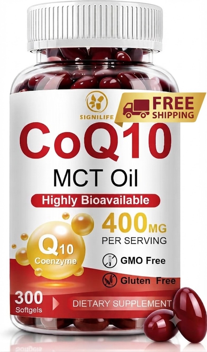CoQ10 400mg Extra Strength – 300 Softgels (150-Day Supply) – With MCT Oil for…