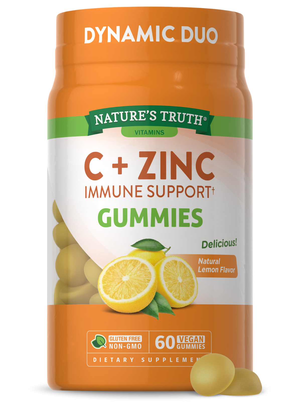 Vitamin C with Zinc Gummies | 60 Count | Non-GMO, Gluten Free| by Nature’s Truth