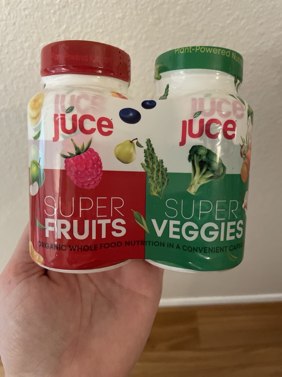 JUCE Super Fruits + Super Veggies Combo Pack 90 Capsules Each Exp: 5/27