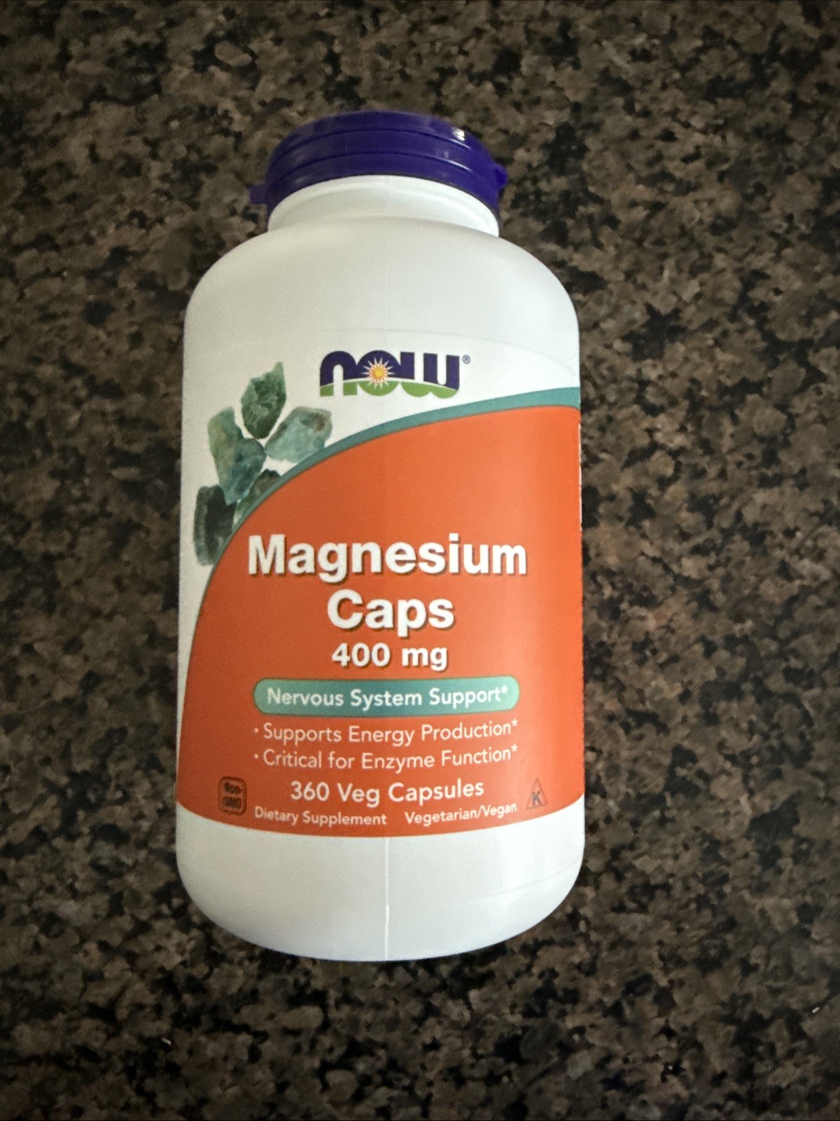 NOW Foods Magnesium Caps 400mg 360 Veg Capsules Factory Sealed Best By 11/2030
