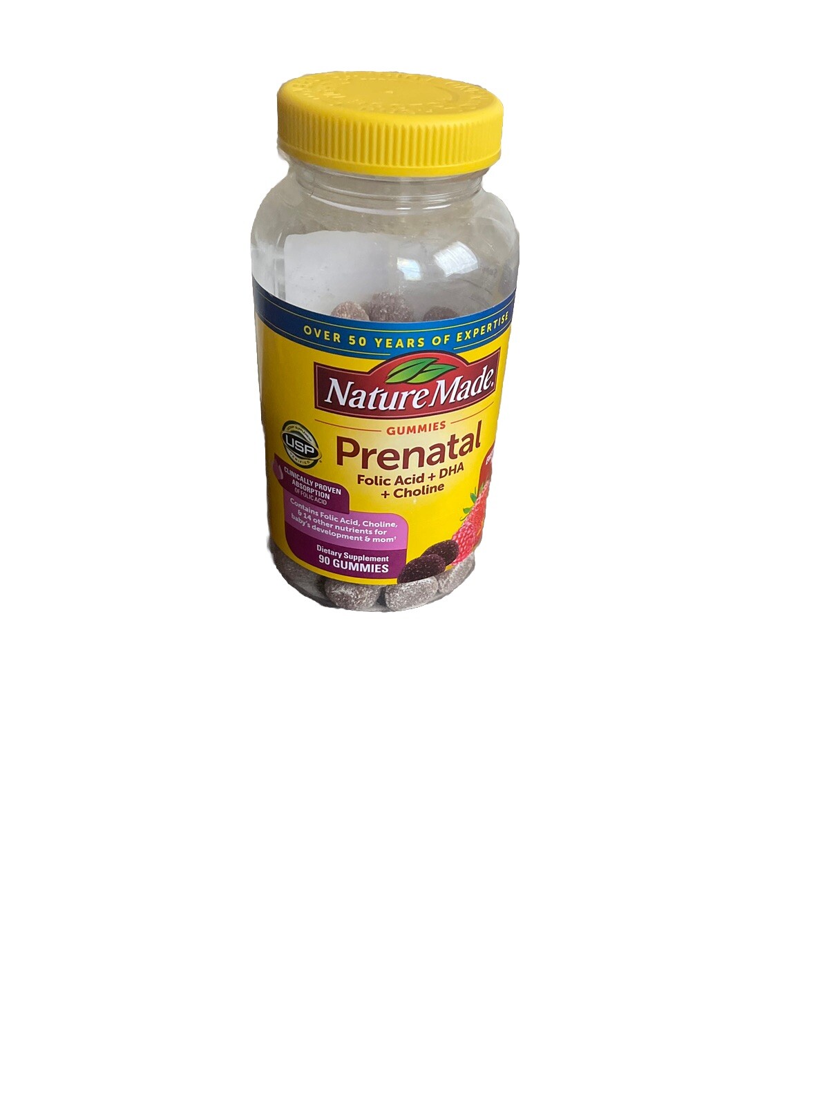 NATURE MADE PRENATAL Gummies FOLIC ACID,+ DHA + CHOLINE 90 GUMMIES Exp:05/2025