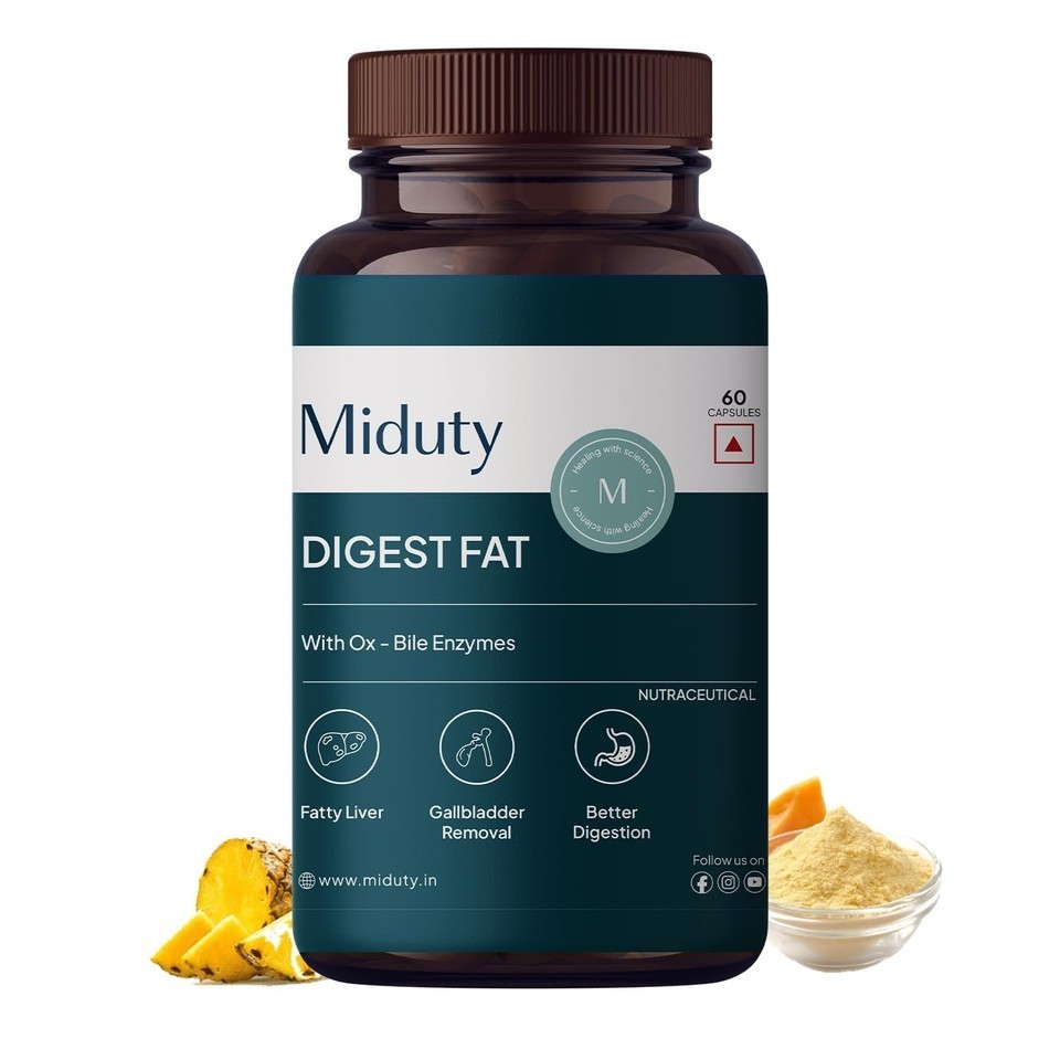 Miduty Digest Fat Gut Health Supplements For Liver Health,Metabolism 60 Capsule
