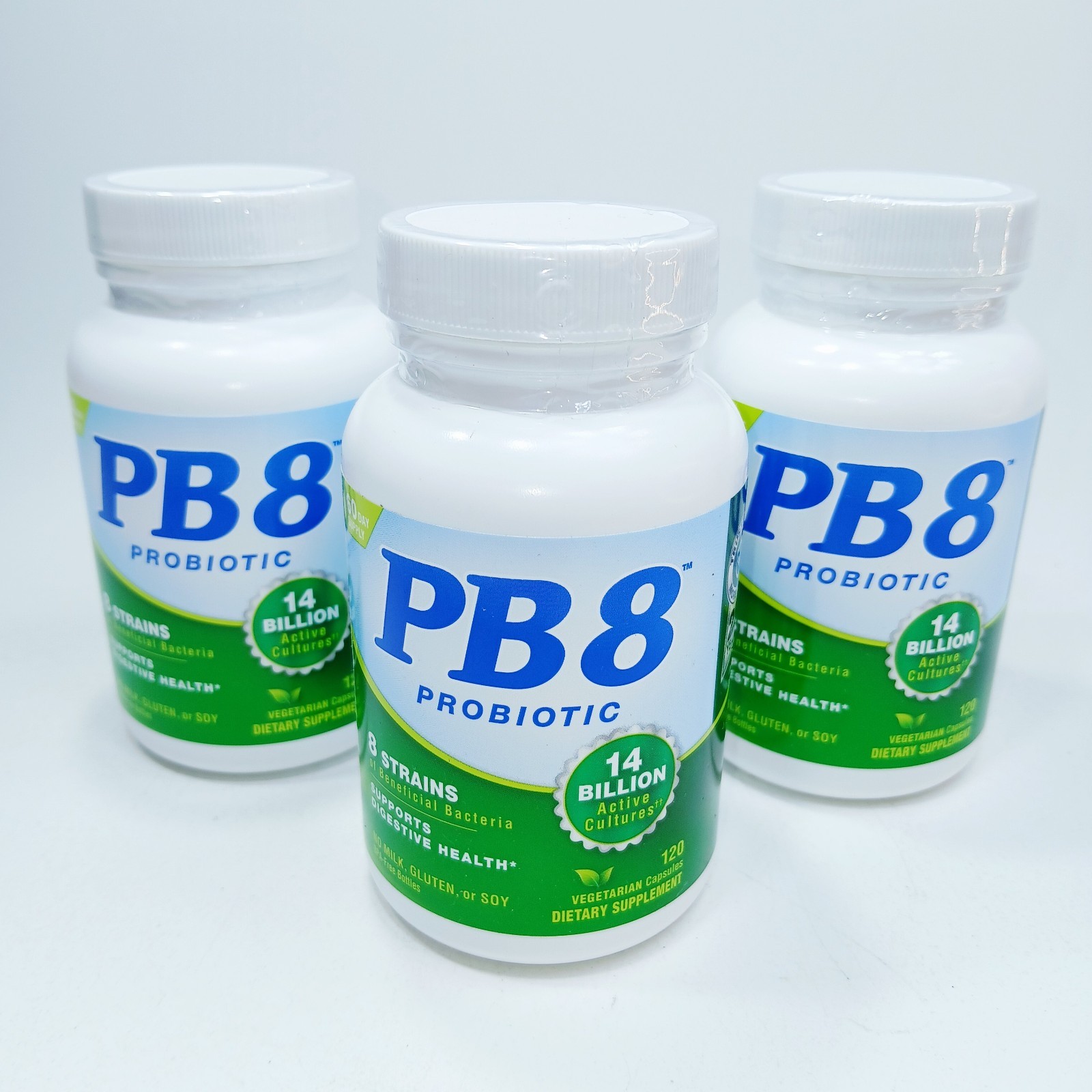 3~ Nutrition Now Pb 8 Pro Biotic Vegetarian Supplement 120 Count. Exp.08/2026