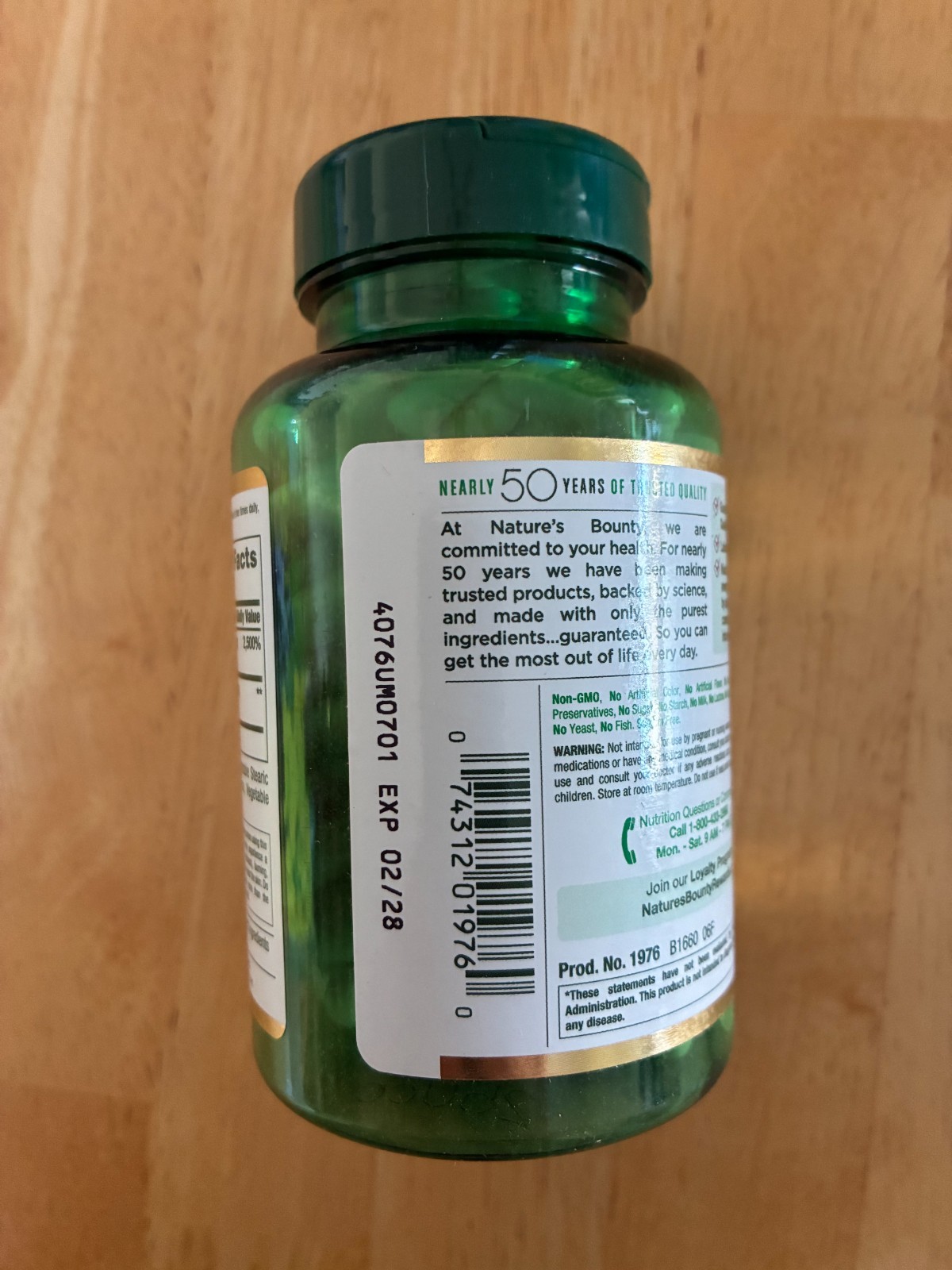 Natures Bounty Niacin 500 mg 120 Capsules 02/2028
