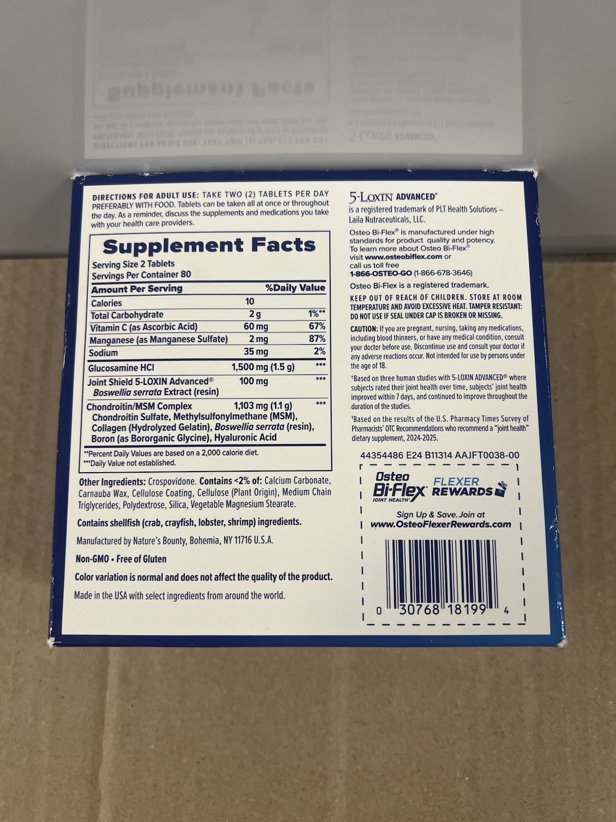 Osteo Bi-flex 80+80 Joint Support Value Pack Triple Strength EXP 08/2028