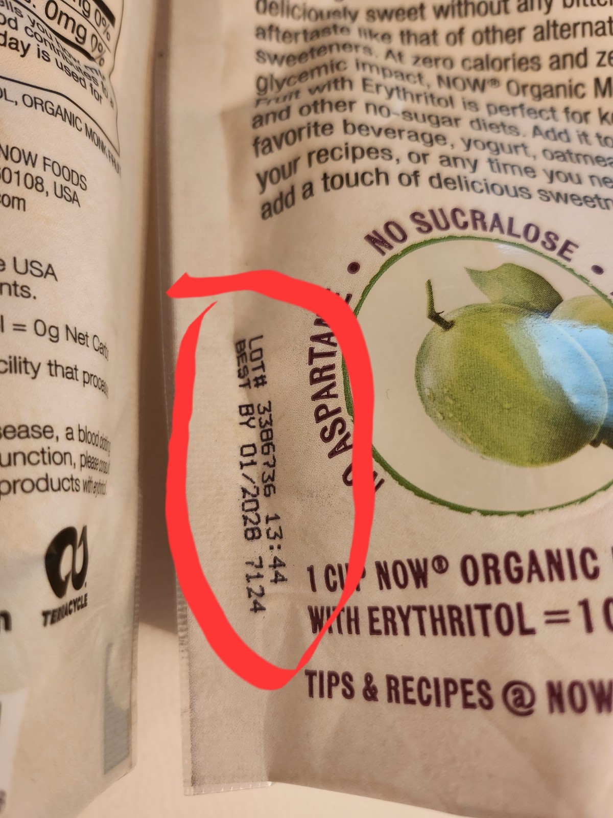 Monk Fruit (Organic), 1-to-1 Sugar Replacement , 1 lb (454 g) 2 Packages