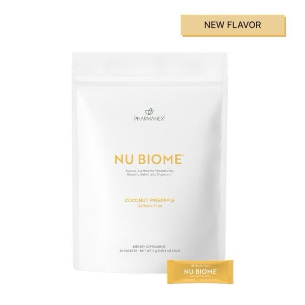 Nu Skin Nuskin Caffeine Free Nu Biome, 30 Packets, Coconut Pineapple Exp 09/2027