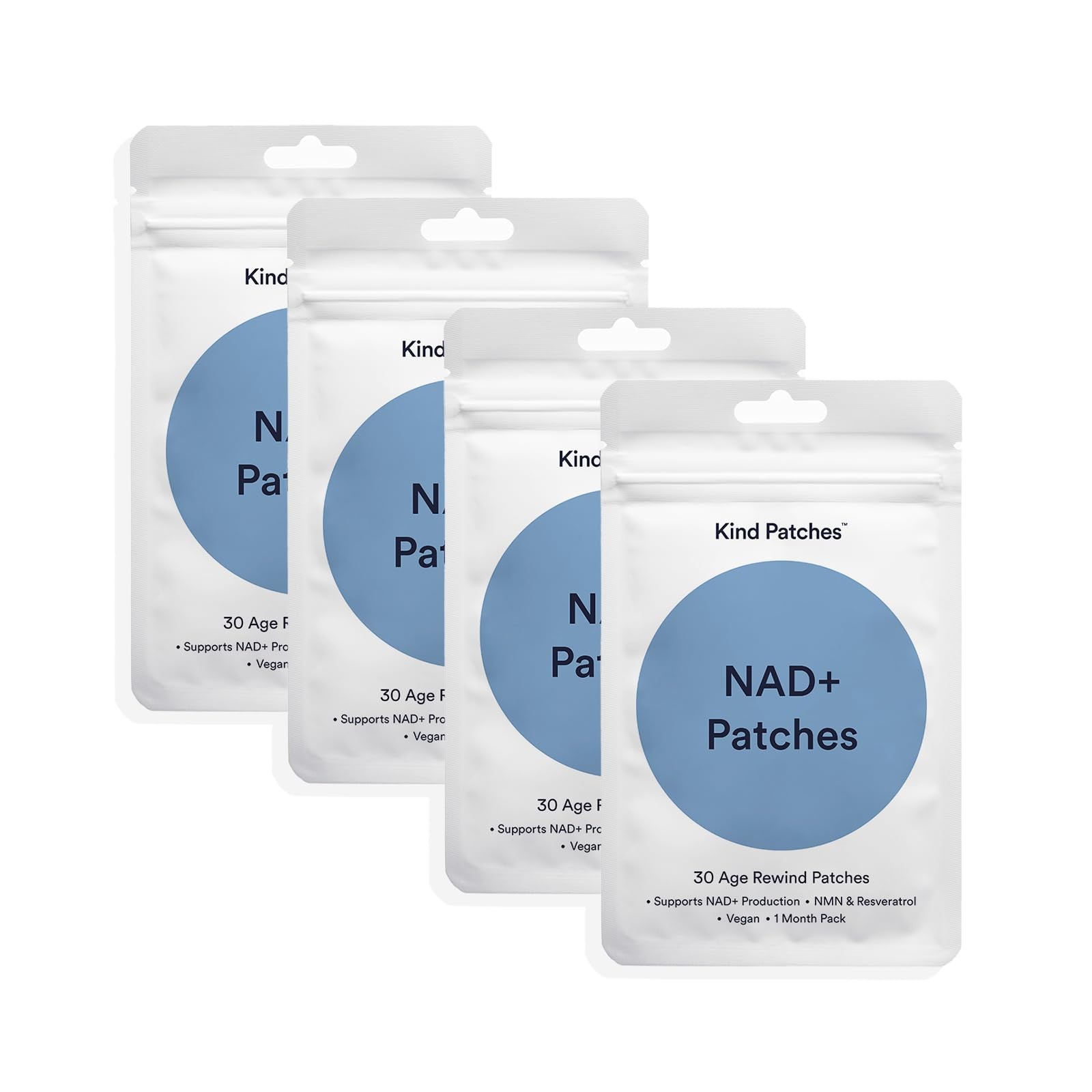 NAD Plus Patches by for Unisex – 30 Count Patches – Pack of 4