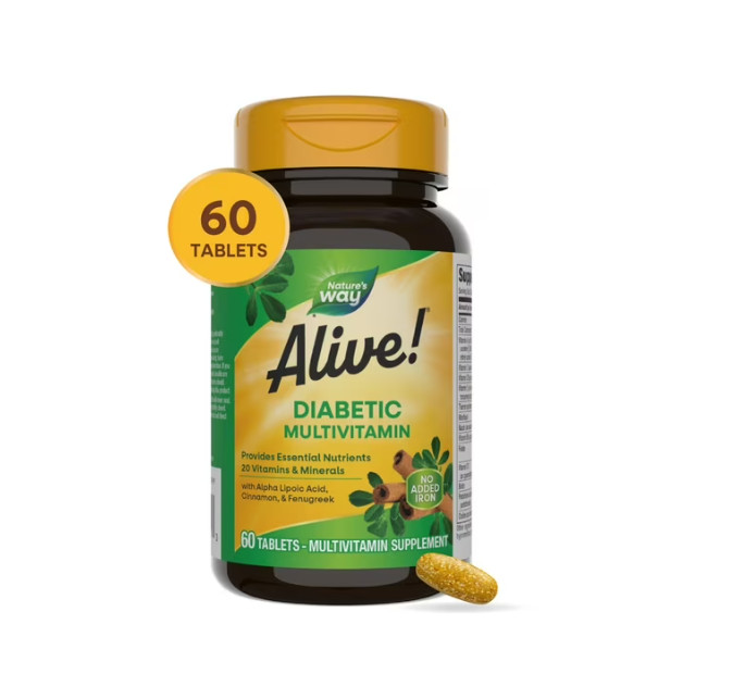 Nature’S Way Alive! Diabetic Multivitamin, Alpha Lipoic Acid, High Potency B-Vit