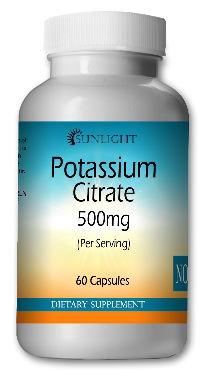 Potassium Citrate 500mg, capsules serving – Gluten Free