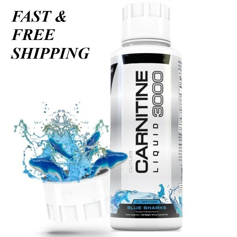 NEW LUXRY Cutler Nutrition Liquid Carnitine 3000mg Blue Sharks flavor SEALED*