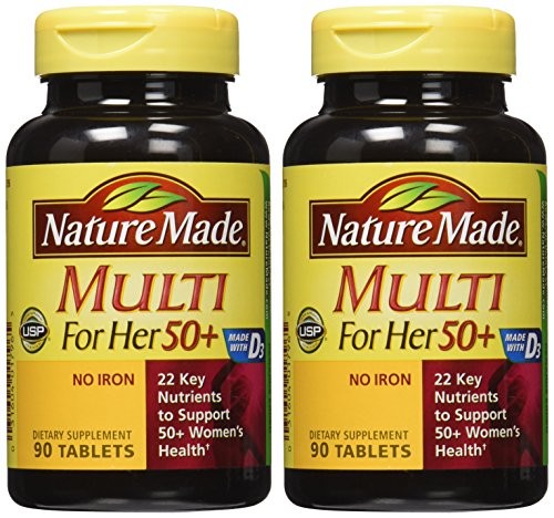 Nature Made Multivitamin for Her 50 90 Count Pack of 2 Immune Support