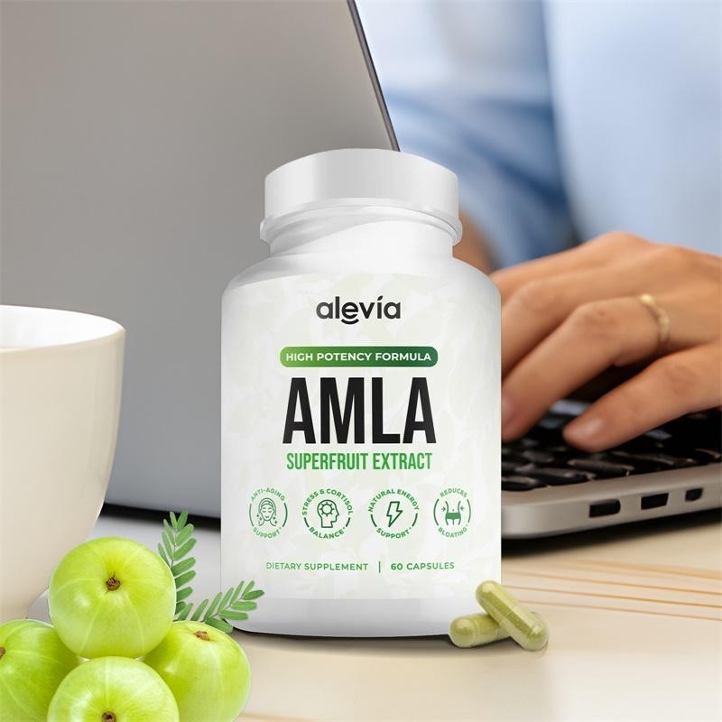 Alevia Organic Amla Capsules 1000mg Indian Gooseberry Antioxidant Supple 60c