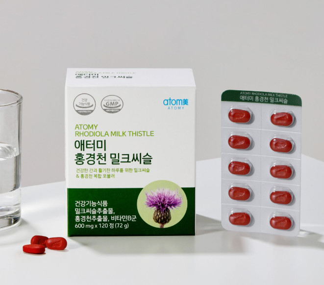 ATOMY Rhodiola Milk Thistle 120 Tablets/Latest Manufacturing Date, KOREA