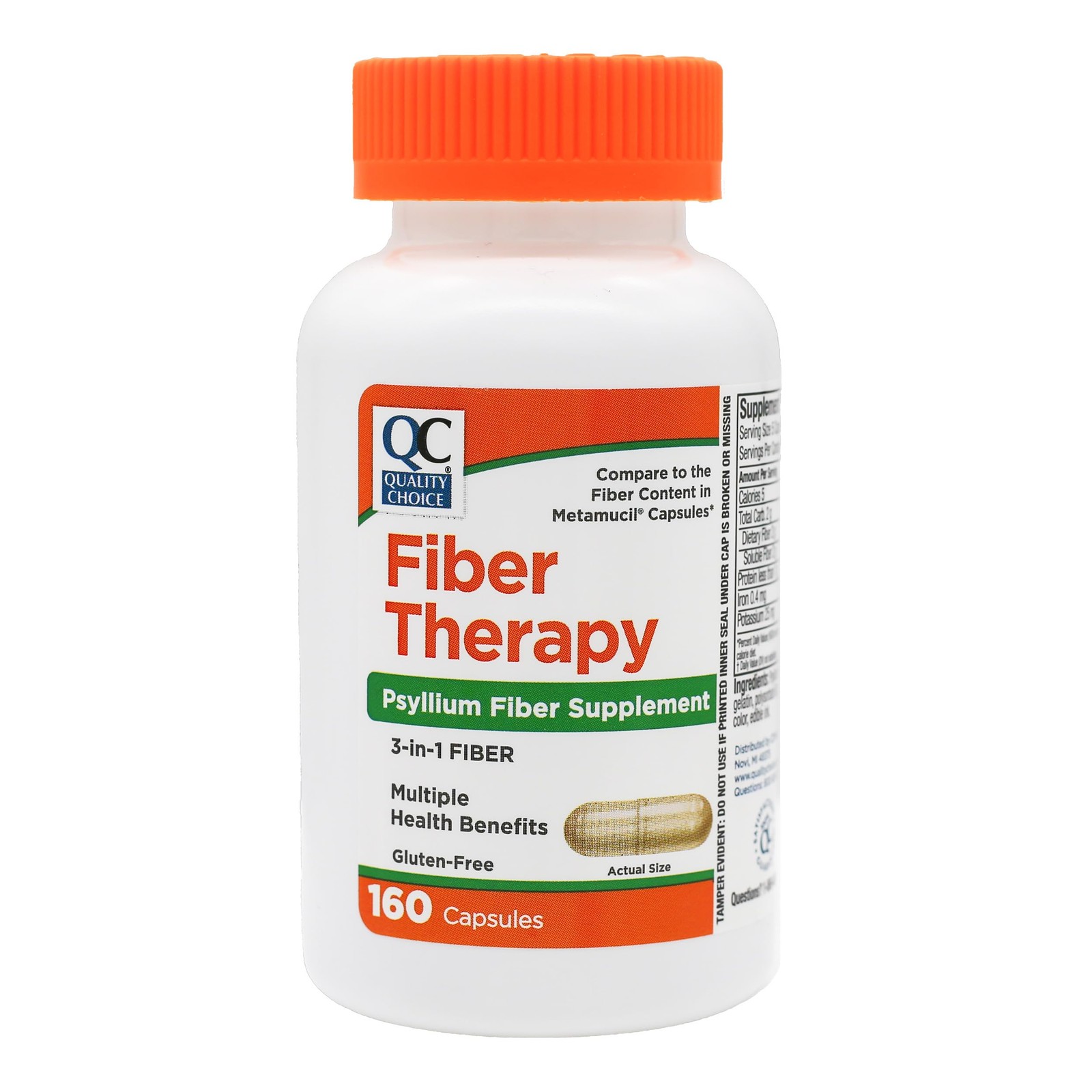 Daily Fiber Capsules for Regularity, 160 Count