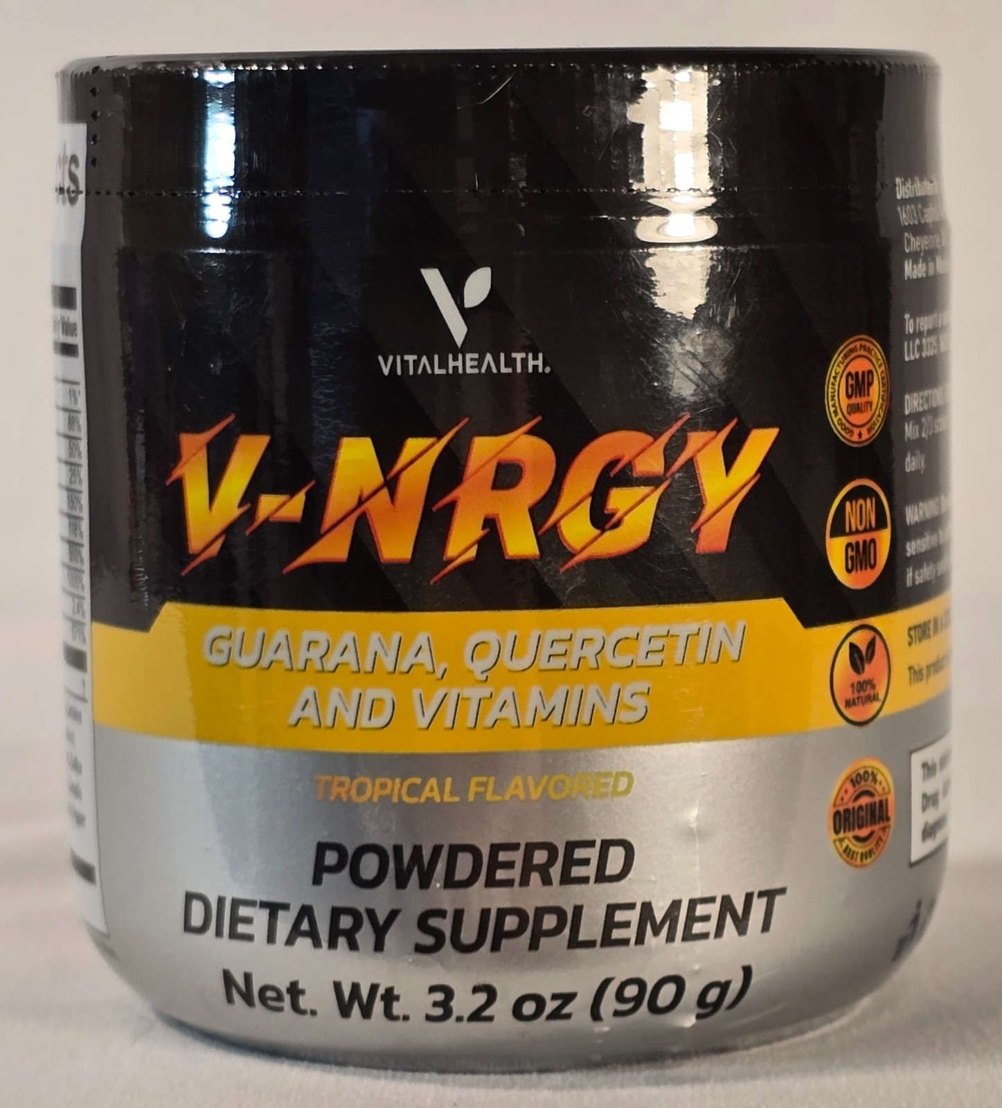 Vital Health V-NRGY Powdered Dietary Supplement-Tropical Flavored-Energy & Focus