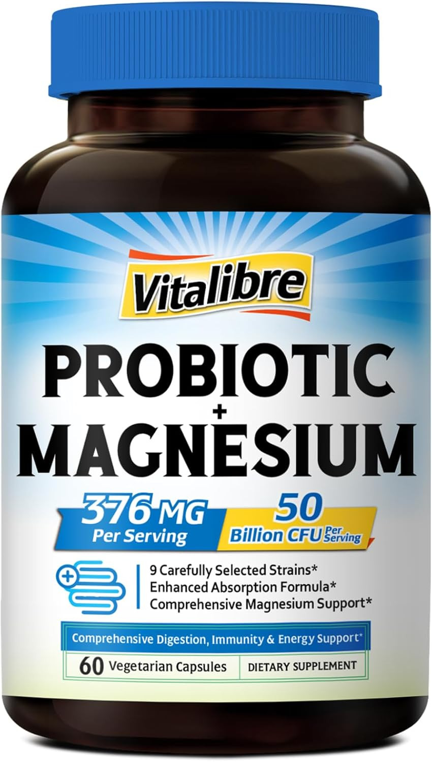 Magnesium Complex + Probiotics, 60 Capsules