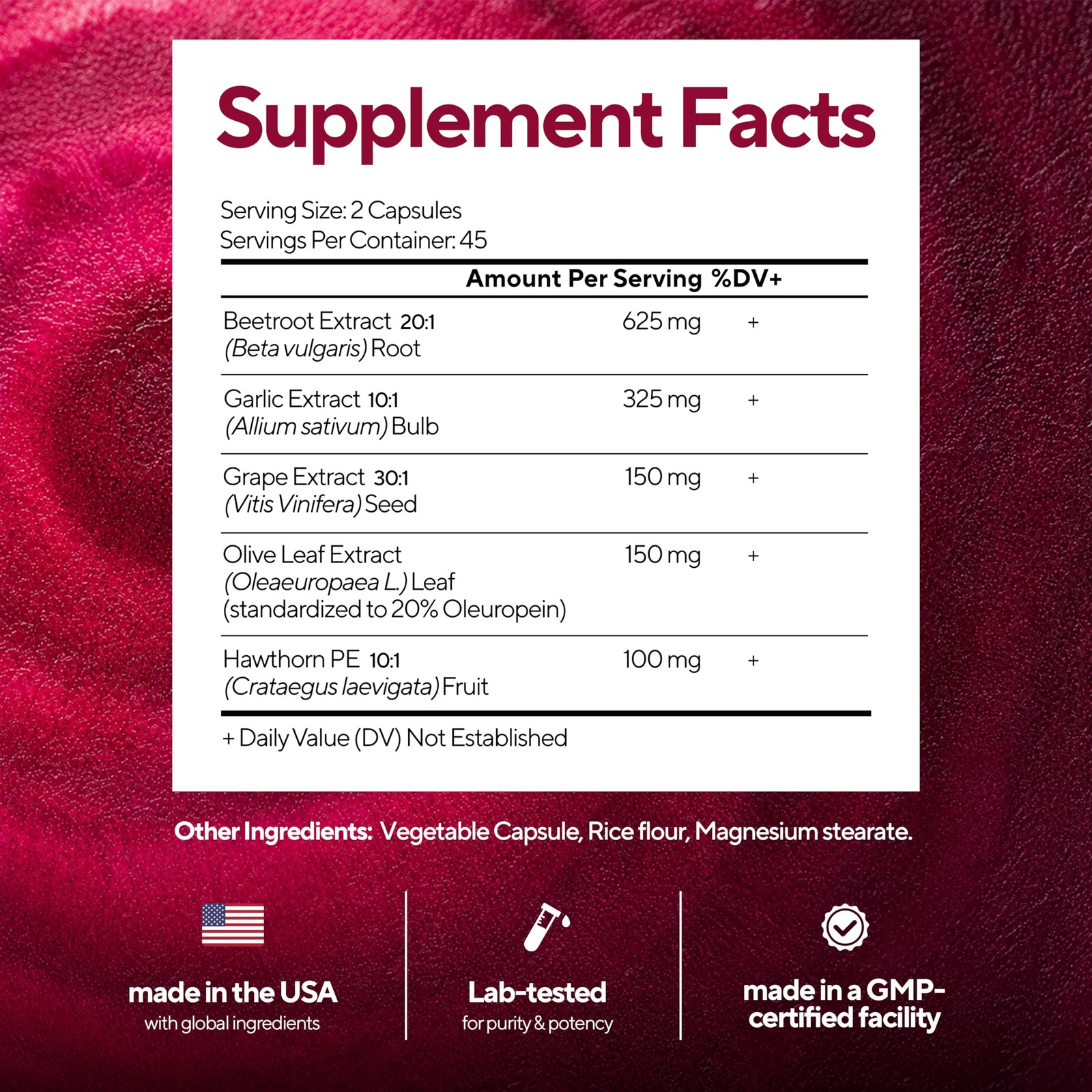 Beet Root Capsules USA Made Beetroot Supplement for Normal Circulation, Nitr…