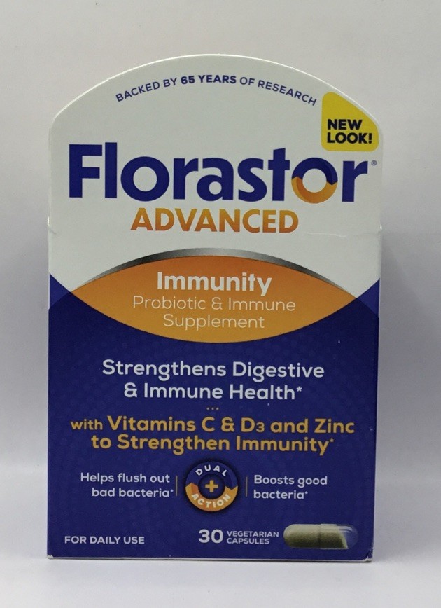 EXP 7/26 Florastor ADVANCED IMMUNITY Probiotic & Immune supplement 30Ct Exp 7/26