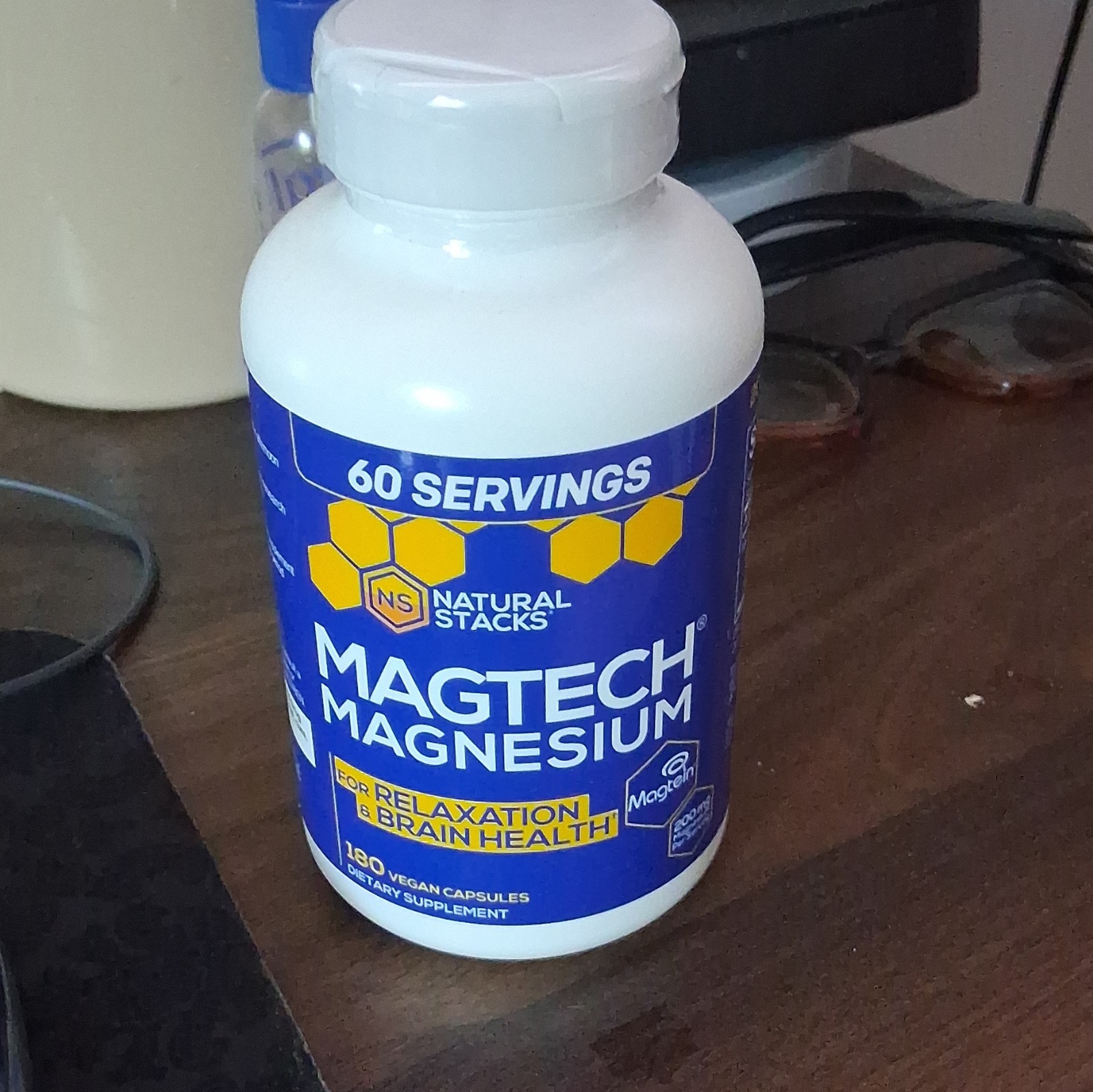 Natural Stacks MagTech Magnesium 200 mg 180 Vegan Capsules L-Threonate Blend