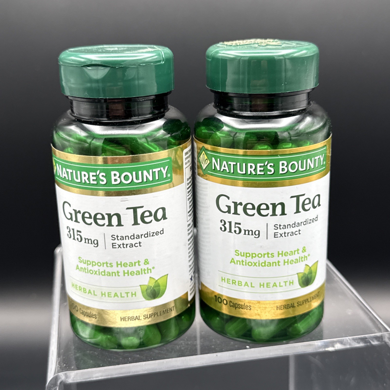 2 Pack! Natures Bounty Green Tea Extract 100ct Each- Exp 03/2027- New, Sealed!