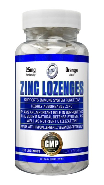 Hi-Tech Pharmaceuticals – ZINC LOZENGES (25mg) 100 Lozenges – Highly absorbable