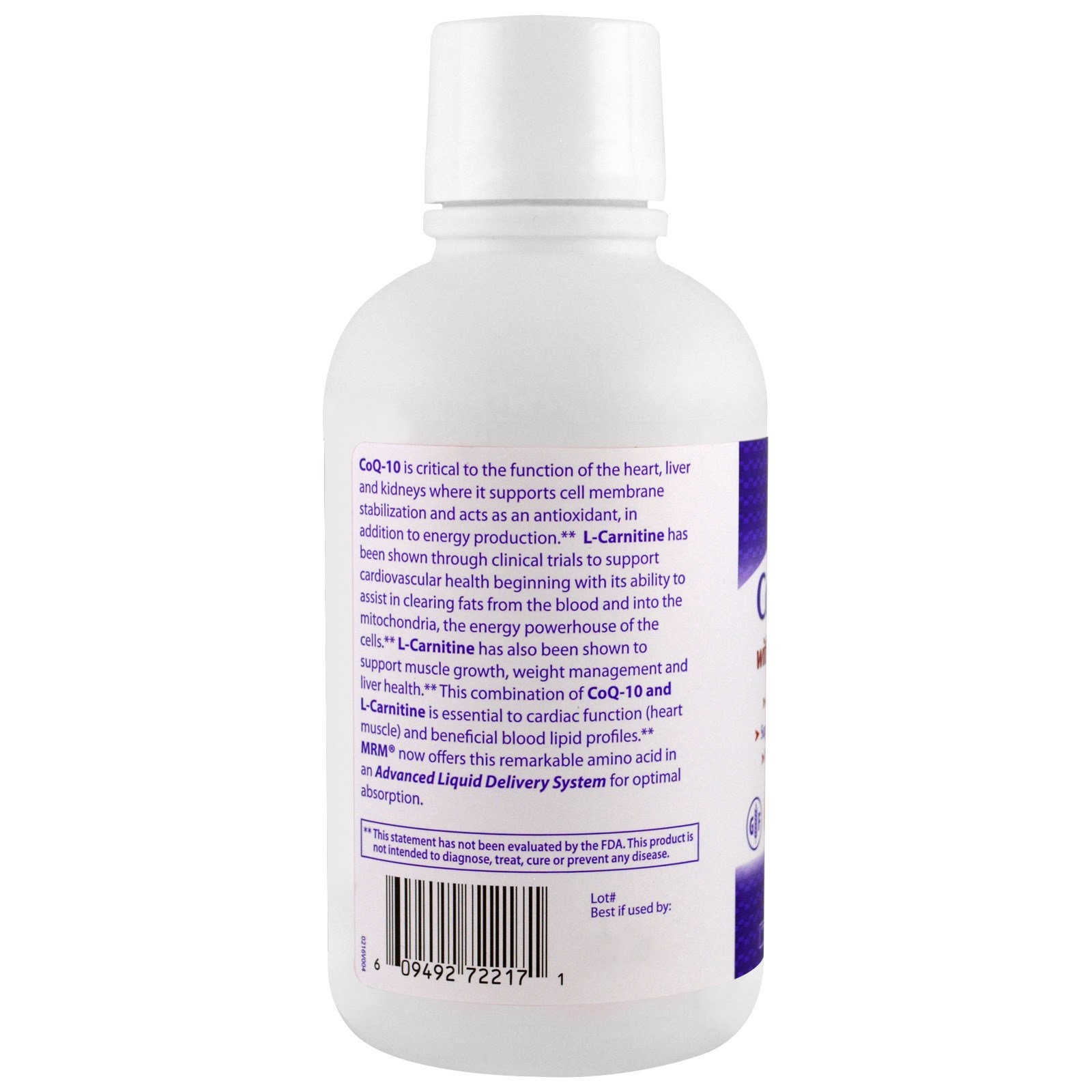 CoQ-10 L-Carnitine Liquid, Orange-Vanilla, 16 fl oz (480 ml)