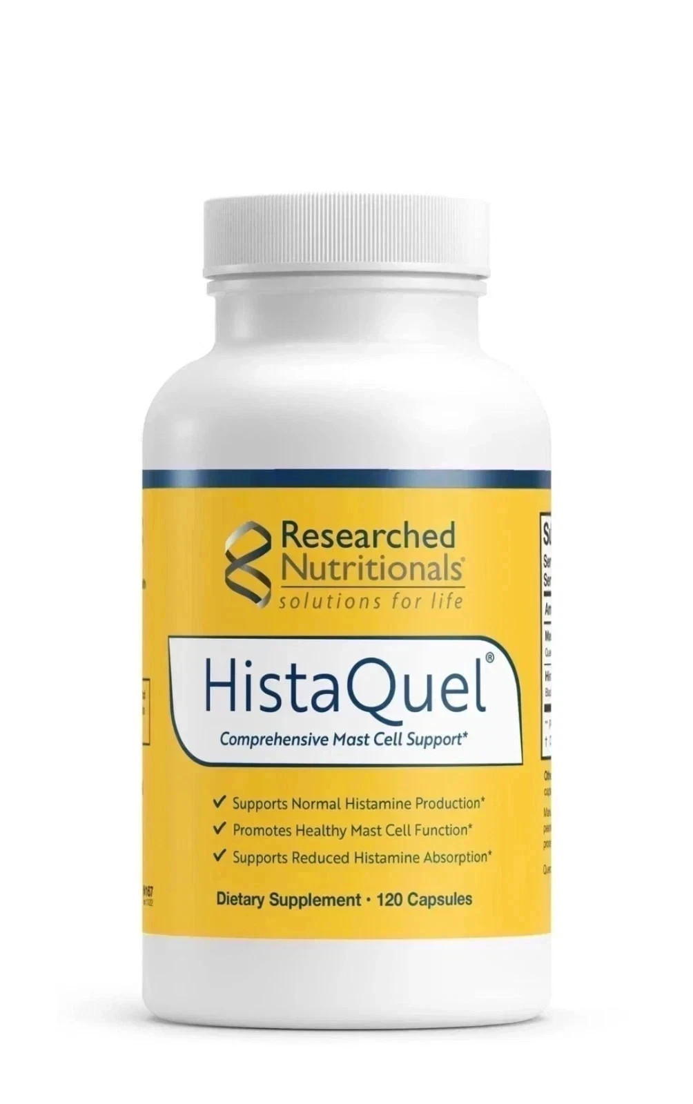 HistaQuel Mast Cell & Histamine Support Capsules | Researched Nutritionals | 120