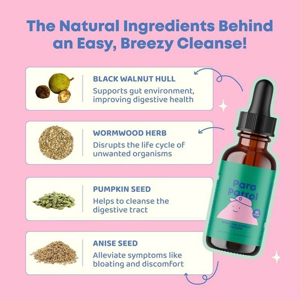 Para Patrol Stomach Cleansing Drops Support Intestinal & Immune Health for Kids
