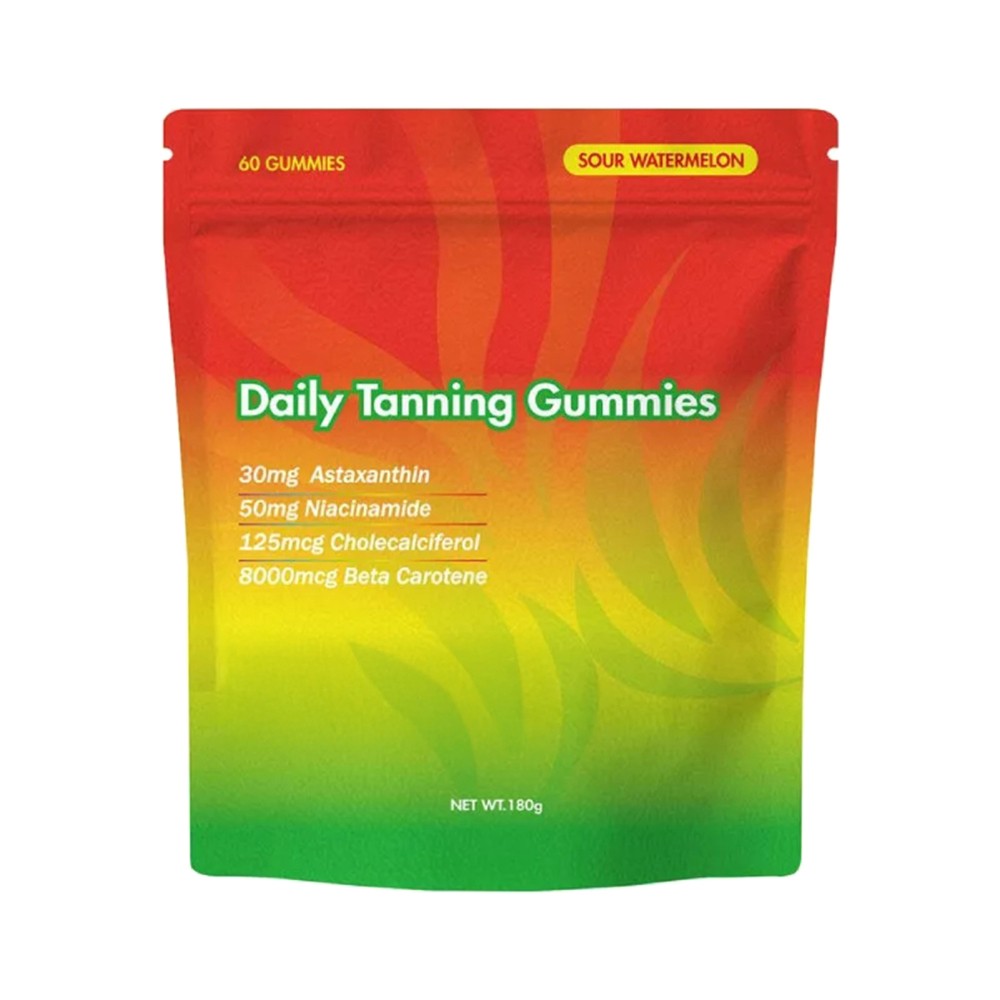 60pcs/bag Natural Daily Tanning Gummies Sunless Tan & Skin Glow Supplement