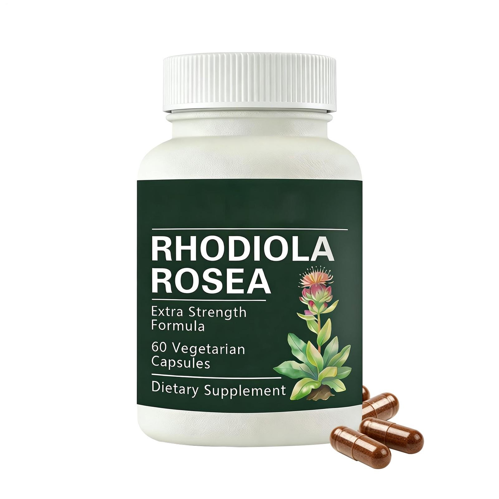 Salvora Organic Rhodiola, 100% Natural, Non-GMO, Vegetarian, 60 Capsules