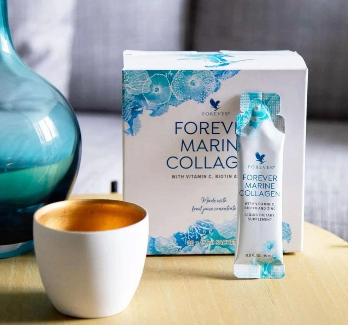 Forever Living Marine Collagen 30 Sachets in a box, To Get Youthful Looking Skin