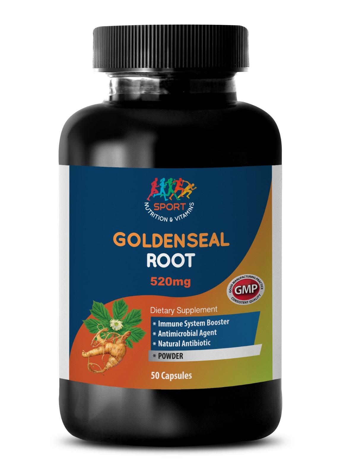 Goldenseal Powder – 520MG GOLDENSEAL ROOT – Formulated From Pure Extracts – 1Bot