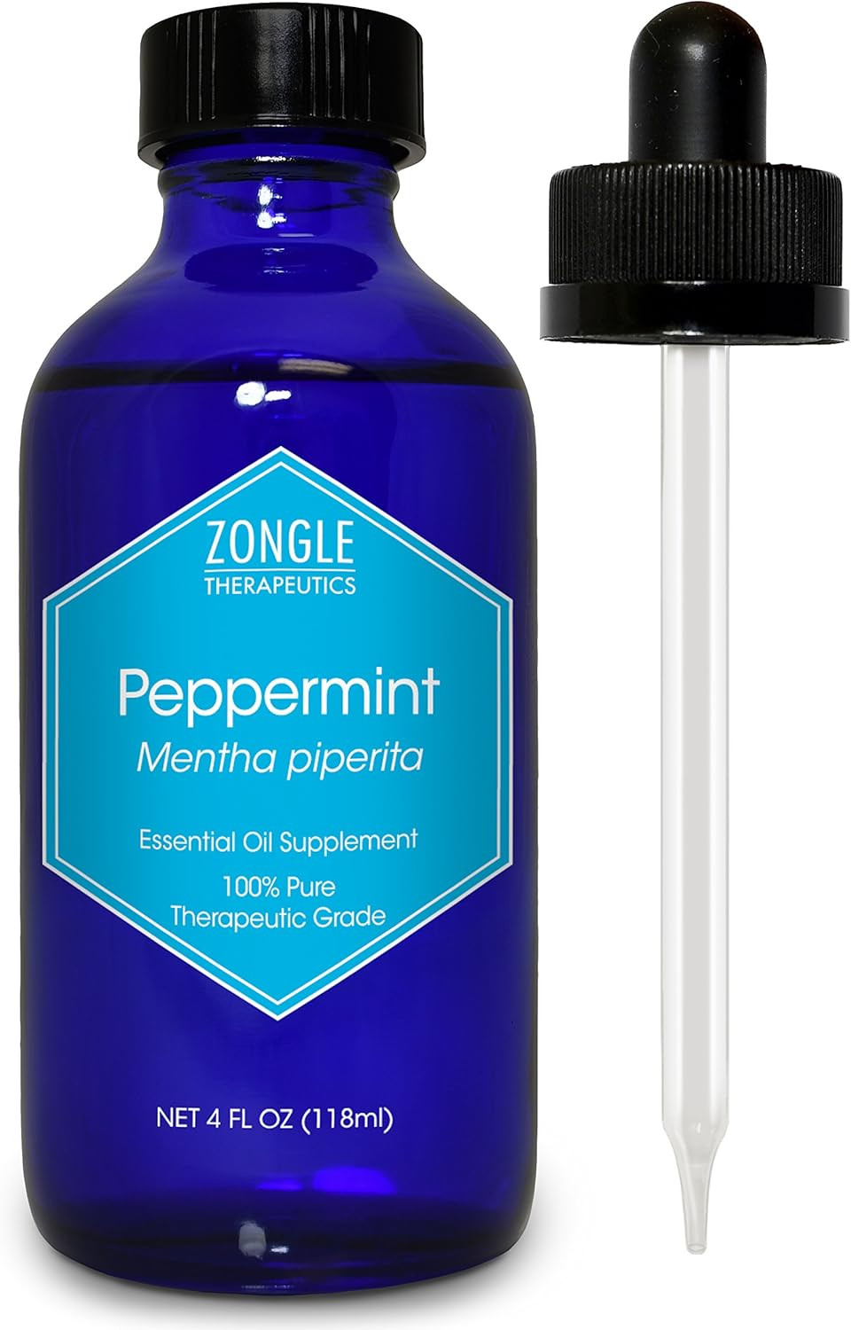 Zongle Therapeutics Peppermint Essential Oil – 100% Pure, 4 oz