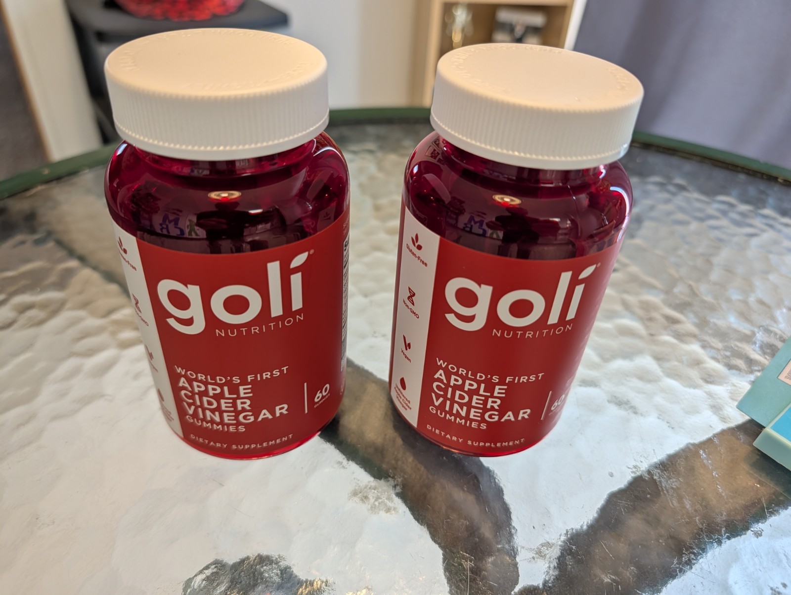 Goli Nutr. Apple Cider Vinegar Gummies (2 btls) – 60ct 1000mg/srving (2 gummies)