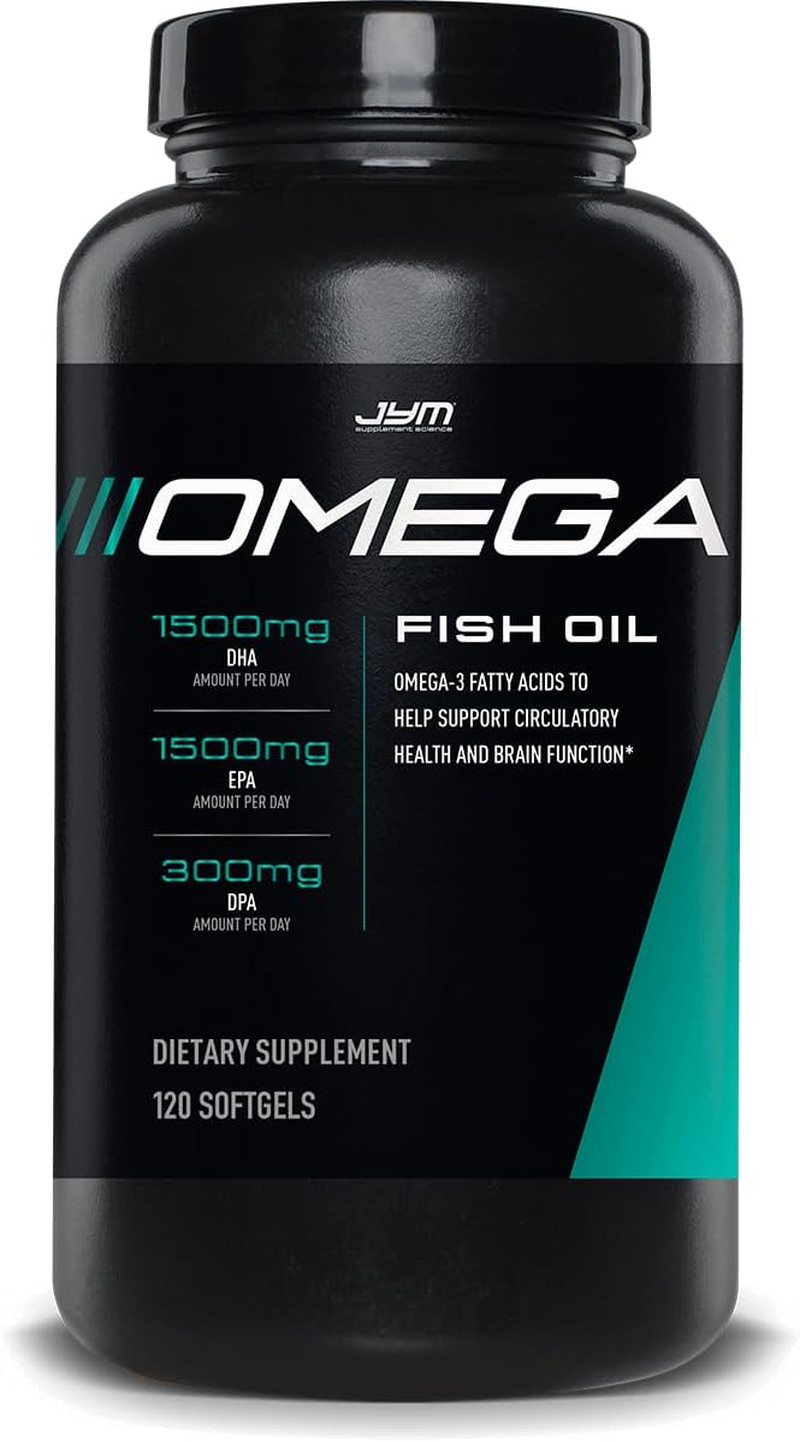Omega JYM Fish Oil 2800Mg, High Potency Omega 3, EPA, DHA, DPA for Brain, Hea…