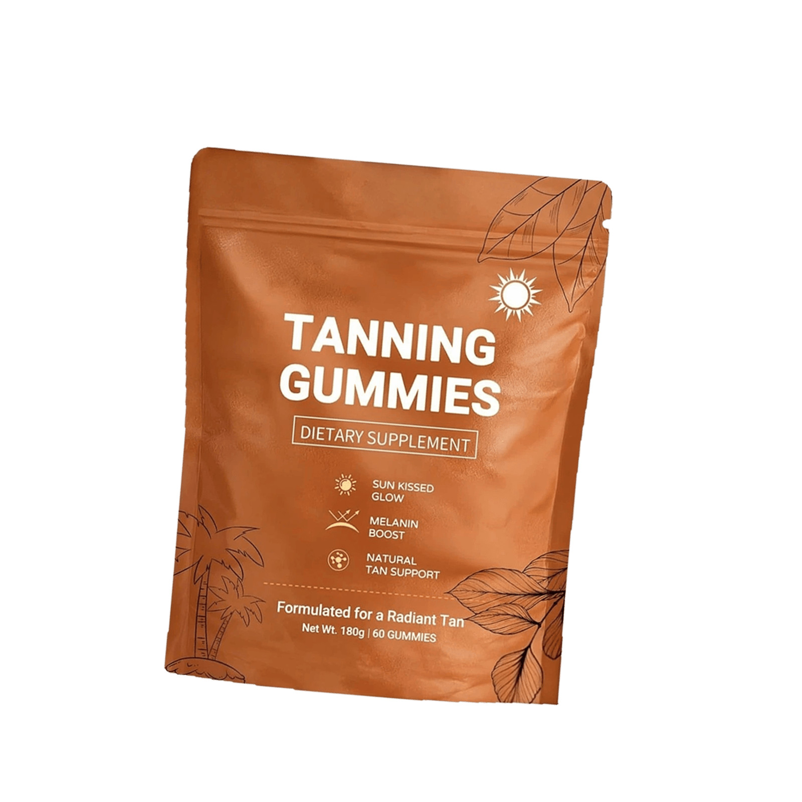60pcs Daily Tanning Gummies Vitamin Blackening Gummies – Enhance Skin Melanin